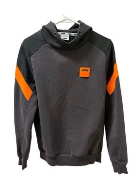 KTM Black Hoodie with Orange Accents Size M